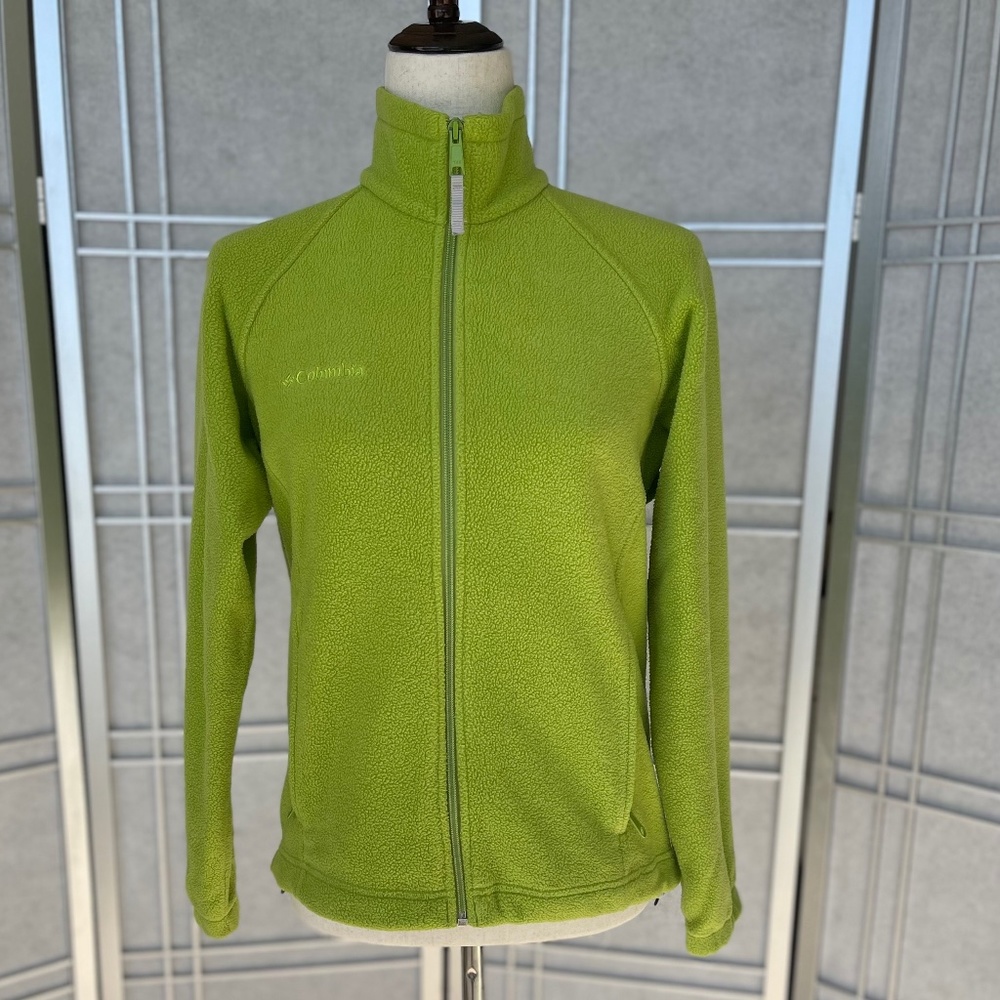 Colombia Green Full Zip Fleece Jacket size XS